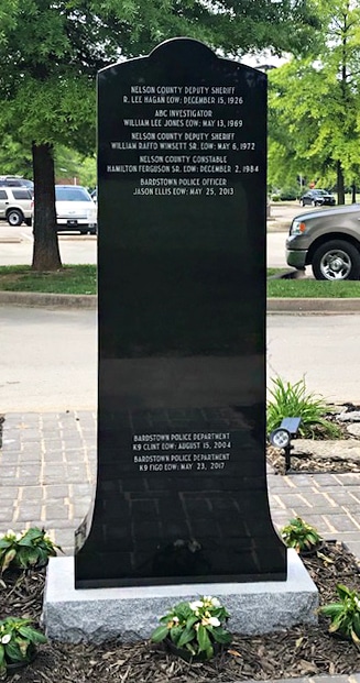 Nelson County Police Monument Back