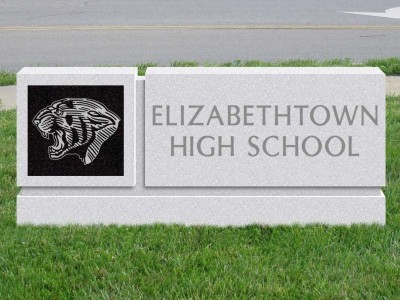 Elizabethtown High School Granite Sign